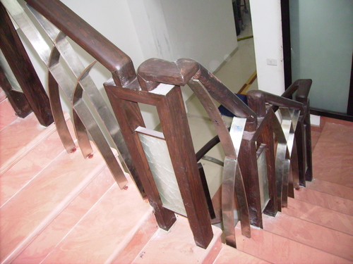 Wooden with SS Handrailings