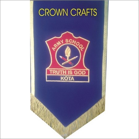 Multicolor Embroidered Banner Flag
