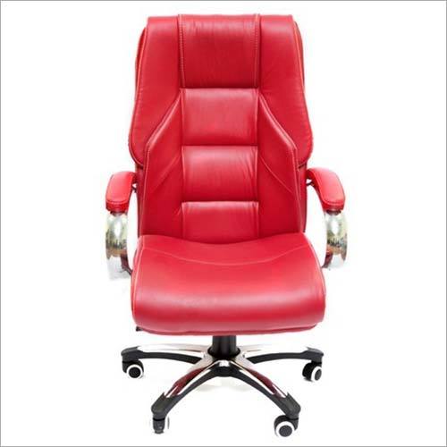 Push Back Red Leather Chair
