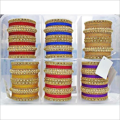 Stone Studded Aluminum Bangle