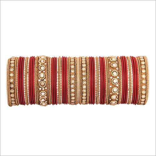 Red Aluminum Bangle Set