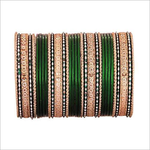 Green Aluminum Bangle Set