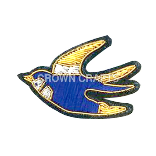Blue And Yellow Hand Embroidery Badges