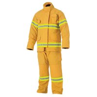 Fire Fighting Suit - Kevlar Material, Free Size, Blue Color | Superior Flame Resistance, Reflective Trim for Enhanced Visibility, Chemical Resistance, Breathable Fabric, Double Safety Stitched Seams