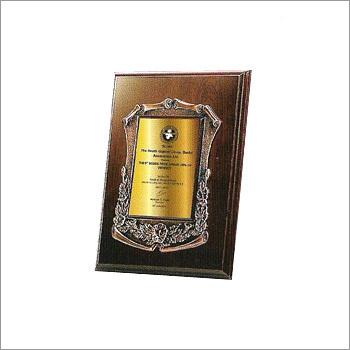 Eco Friendly Floral Plaque - Wood & Metal, 8x10 inches, Brown | Satin Finish, Engravable, Durable