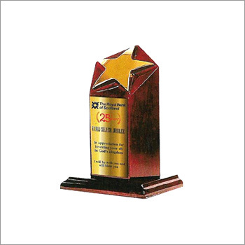 Pentagon Star - Wood, 10x5x2 Inches, Dark Brown | Polished Finish, Award Recognition, Elegant Design, Motivational Tool