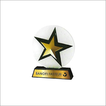 Uninterrupted - Acrylic and Metal, 150x150x50 mm, Gold | Award Recognition, Engraving, Elegant Style, Motivational Gift