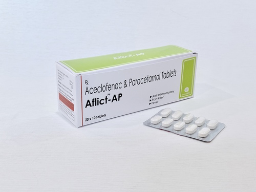 Aceclofenac 100 Mg Or Paracetamol 500 Mg Tablets