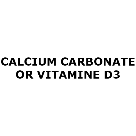 Calcium Carbonate Or Vitamin D3 Tablets