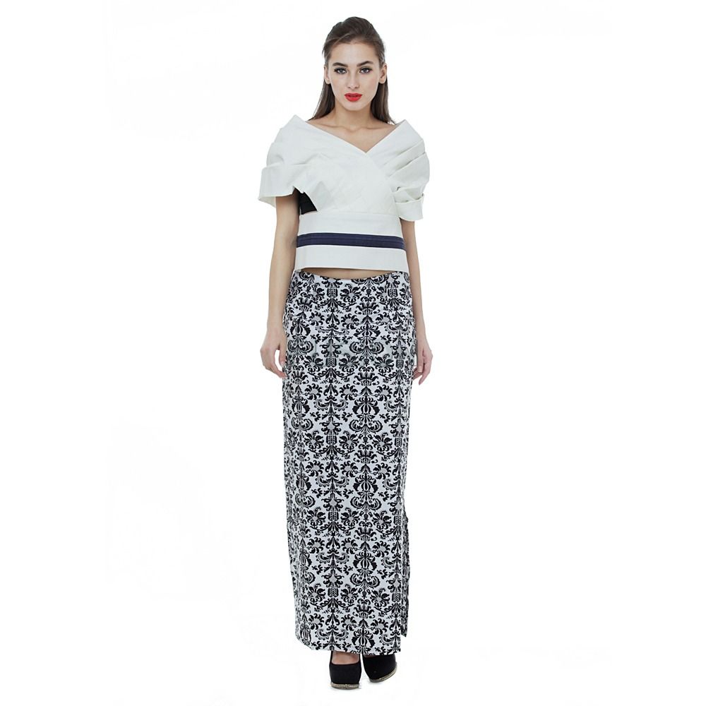 Womens Printed Cotton A Line Skirt