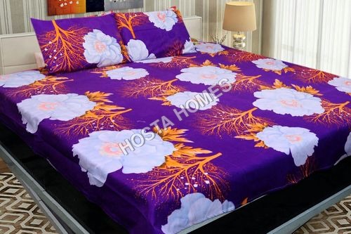 Poly Cotton Multicolor Floral Bed Sheet