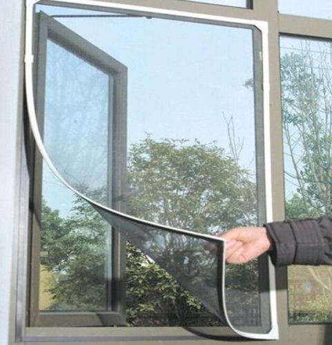 Fiber Mosquito Mesh - Fiber Material, Variable Dimensions, Black Color | Lightweight, Durable, Easy Installation, Self-Adhesive, Versatile Mesh