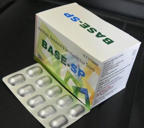 Aceclofenac Paracetamol Serratiopeptidase Tablets Age Group: Adult