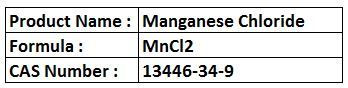 Manganese Chloride - MnCl2, 25kg Bags, 99% Purity | High Purity, Water Soluble, Dry Cell Battery Production