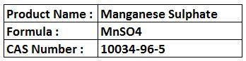 Manganese Sulphate - White Crystals MnSO4 >99% Purity | High Purity Water Soluble Reacts Quickly