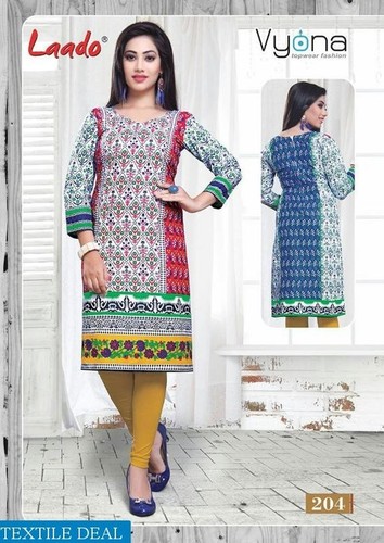 Cotton printed kurti laado vyona vol-2