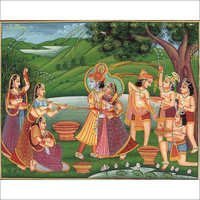 Paintings On Silk And Canvas