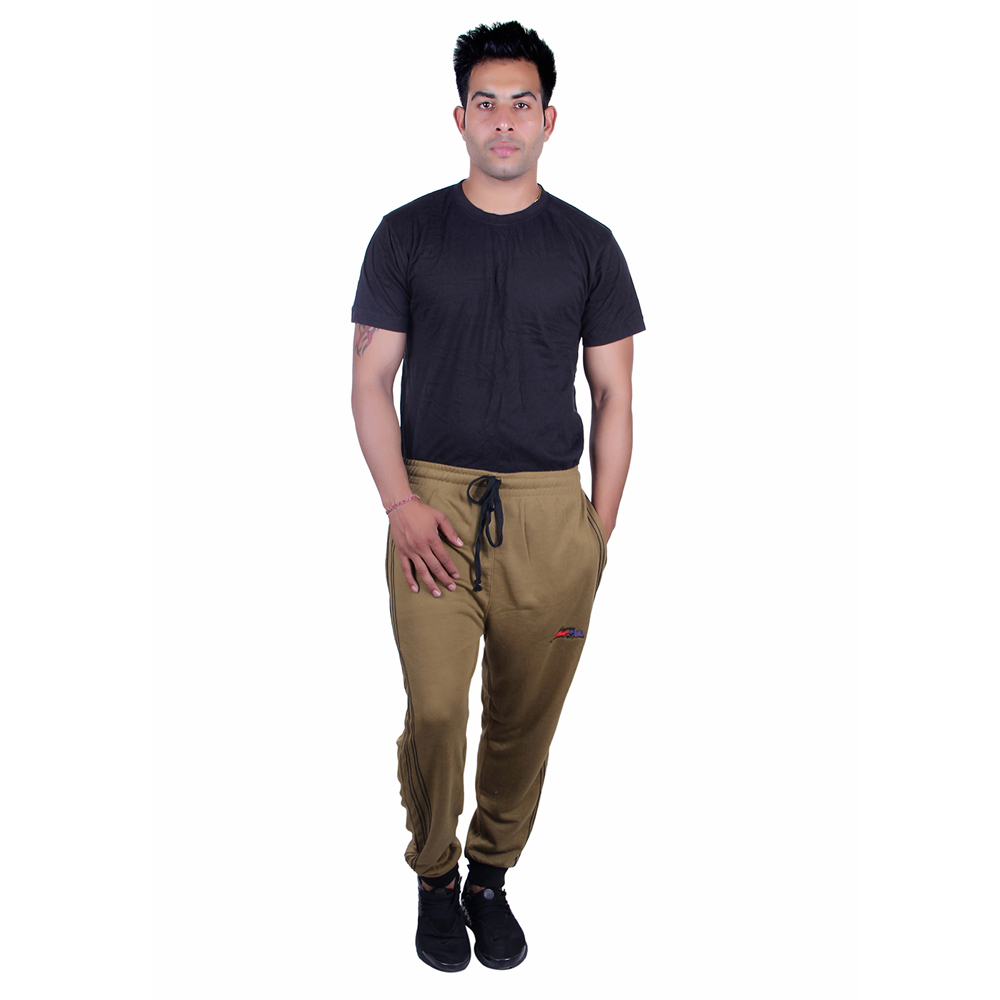 Final Gear Sporty Track Pants - Cotton Khaki, Anti-Wrinkle Washable, Non-Toxic Waterproof Design for All Seasons