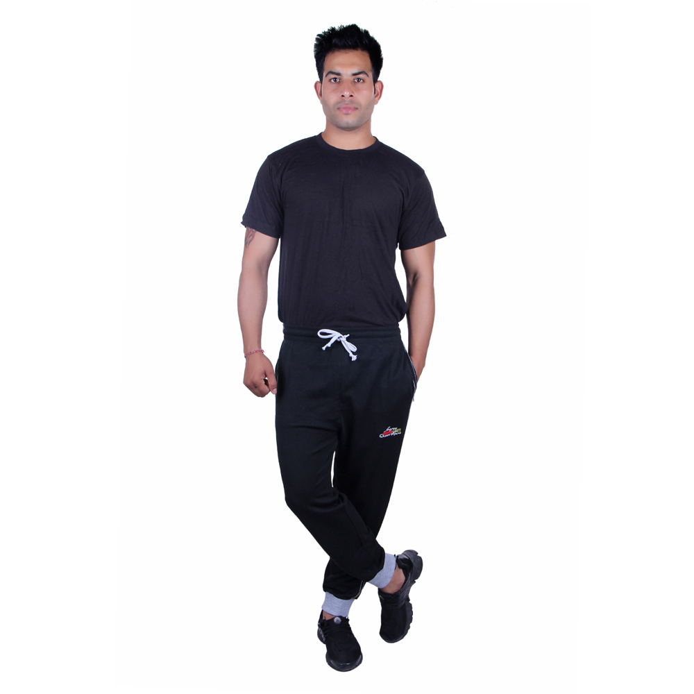 Black Final Gear Sporty Track Pants