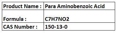 Para Aminobenzoic Acid - White Crystalline Powder, CAS 150-13-0 | Pharmaceutical Grade, UV Protection, Water-Soluble
