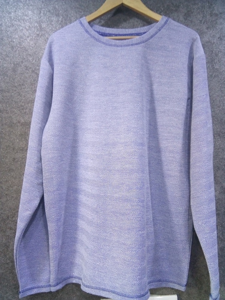 Men Sweat Shirt - Cotton Blend, Large, Light Purple | Soft Fabric, Long Sleeves, Comfortable Fit, Stylish Design, Durable Material