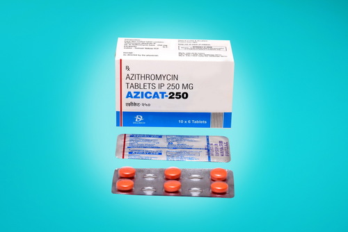 Azithromycin Dihydrate 250 mg - Macrolide Antibiotic Tablets, Broad-Spectrum Bacterial Infection Treatment