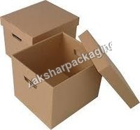 Corrugated Storage Boxes - Kraft Paper, 300x300x300 Mm, Brown | Lightweight, Customizable Shape And Size, High Storage Capacity