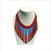 Beaded Fringe Necklace - Pearl, 10-15 Inch | V-shape Design, Perfect For Gowns & Lehengas, Ideal Anniversary & Wedding Gift
