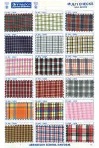 Multi Checks Shirting Uniform Fabric