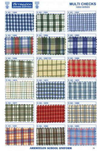 Multi Check Uniform Fabric