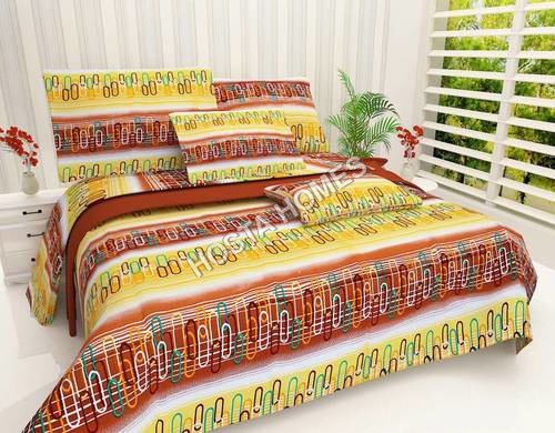Multicolor Abstract Cotton Bed Sheet