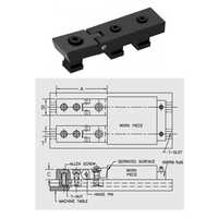 Low High Pinch Clamp - Metal, T-slot Sizes 12-28 (115-180mm Length, 30-48mm Width, 15-24mm Height) | Industrial Use, Rectangular Shape, Color Steel