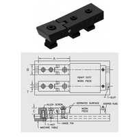 Heavy Duty Pinch Clamp - Metal, T-slot Compatible 18-28mm | Black, Rectangular Design For Industrial Use