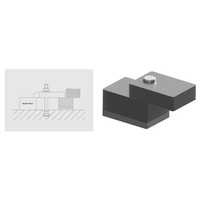 Adjustable Support Plates Clamp - Steel, 50x35mm, Silver | 2mm Thick, Adjustable Height Support For Industrial Use