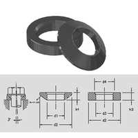 Spherical Washer With Control Seat - Steel, M8-m24 Sizes, Black, Spherical Shape For Non-parallel Surface Clamping, Male To Female Assembly