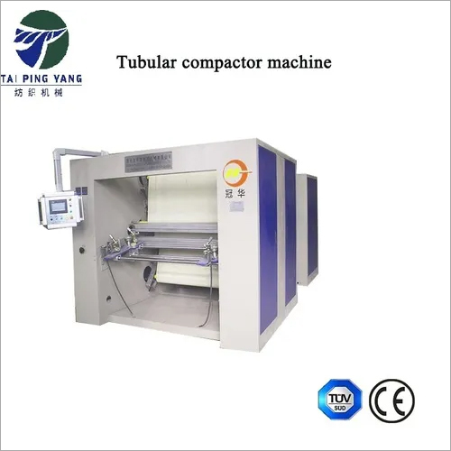 Tubular compacting machine for knitted fabrics