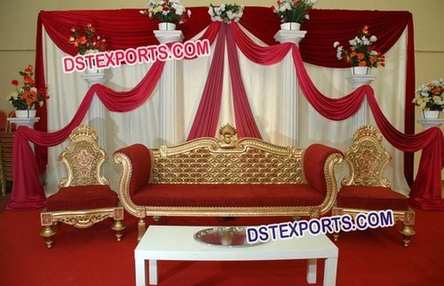 Elegant Golden Royal Sofa Set