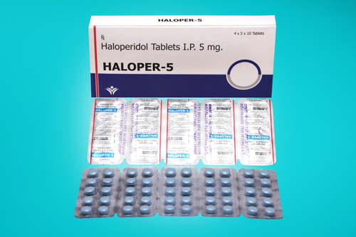 Haloperidol Tablets - 5 mg Blue Tablets | Antipsychotic Effect, GMP Compliant, Oral Administration, Blister Pack Packaging