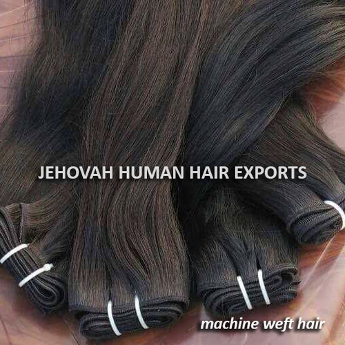 Natural Color Machine Weft Human Hair