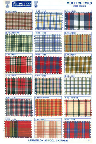 Pure Multi Checks Uniform Fabric