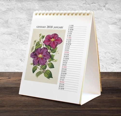Wall Calendar - Paper Customized Company Prints & Logos | Eco-Friendly Spiral Binding Light Weight Easy To Clean Decorative Design