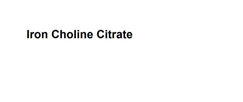 Iron Choline Citrate