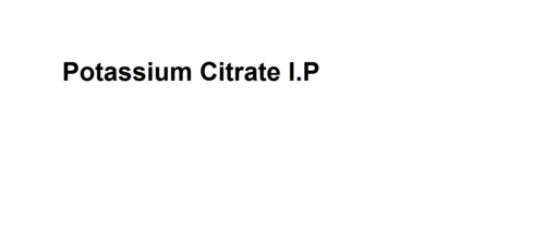 Potassium Citrate I.P