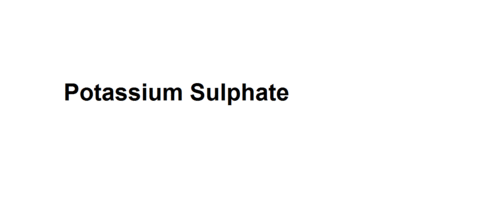 Potassium Sulphate By B SHAH & SONS