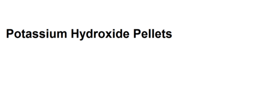 Potassium Hydroxide Pellets