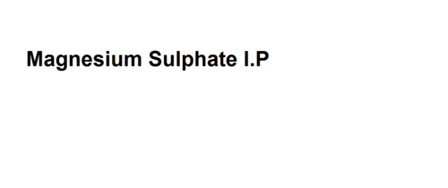 Magnesium Sulphate I.P