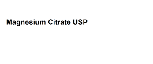 Magnesium Citrate USP