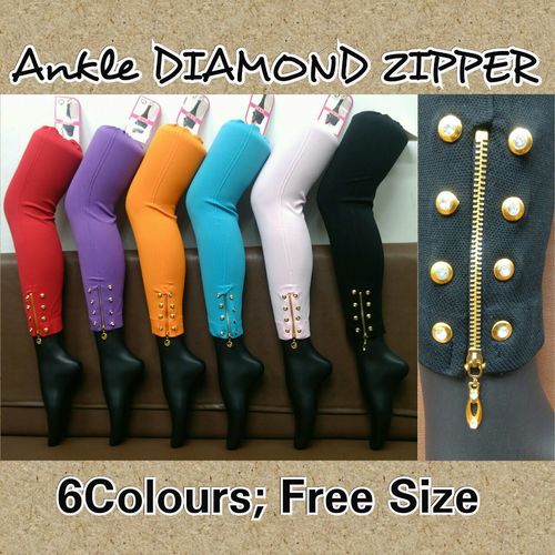 Multi Colour Ankel Diamond Leggins Women