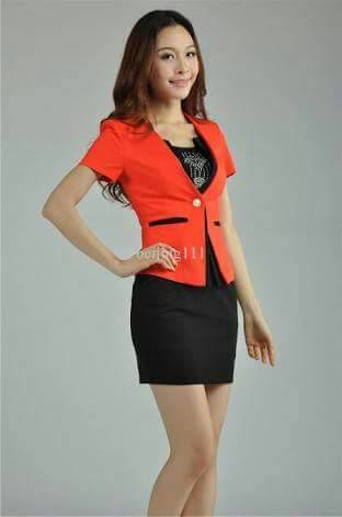 Multi Colour Lam Lam Office Skirts