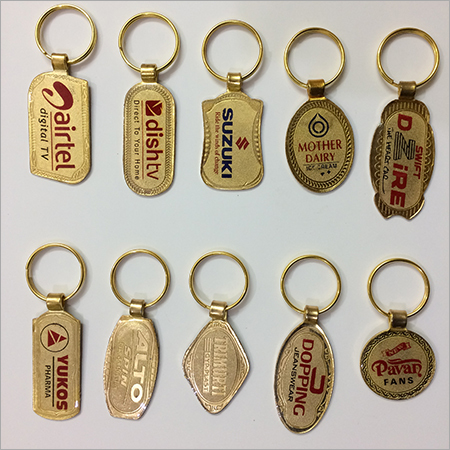 Metal Golden Band Keychain